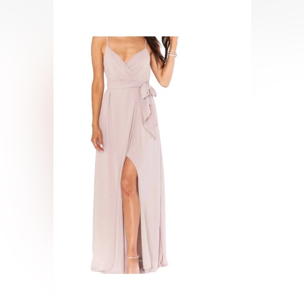 Show Me Your MuMu Blush Maxi mock wrap Dress‎ S